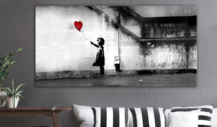 Large canvas print Banksy: Runaway Balloon II [Large Format] 125599 additionalImage 6