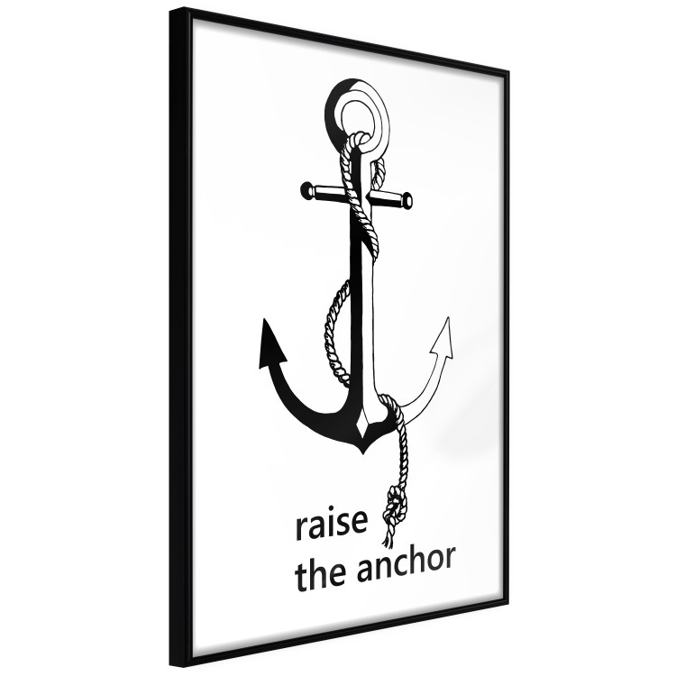 Poster Raise the Anchor - ship anchor and English inscriptions on white background 127899 additionalImage 13