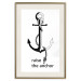 Poster Raise the Anchor - ship anchor and English inscriptions on white background 127899 additionalThumb 20