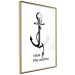 Poster Raise the Anchor - ship anchor and English inscriptions on white background 127899 additionalThumb 9