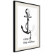 Poster Raise the Anchor - ship anchor and English inscriptions on white background 127899 additionalThumb 8