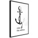Poster Raise the Anchor - ship anchor and English inscriptions on white background 127899 additionalThumb 14