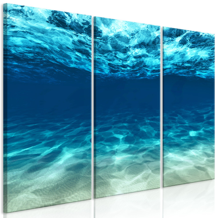 Canvas Ocean Glow (3-part) - underwater marine world landscape 128799 additionalImage 2