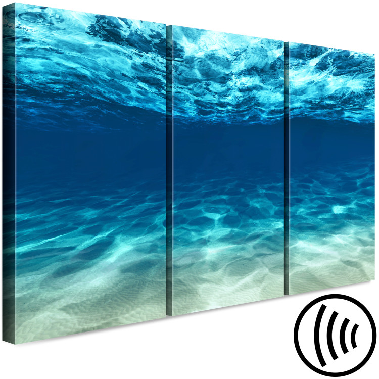 Canvas Ocean Glow (3-part) - underwater marine world landscape 128799 additionalImage 6