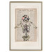 Wall Poster Lady Skeleton - unusual vintage-style fantasy with a newspaper background 129099 additionalThumb 20