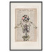 Wall Poster Lady Skeleton - unusual vintage-style fantasy with a newspaper background 129099 additionalThumb 19
