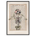 Wall Poster Lady Skeleton - unusual vintage-style fantasy with a newspaper background 129099 additionalThumb 18