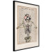 Wall Poster Lady Skeleton - unusual vintage-style fantasy with a newspaper background 129099 additionalThumb 11