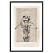 Wall Poster Lady Skeleton - unusual vintage-style fantasy with a newspaper background 129099 additionalThumb 15
