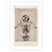 Wall Poster Lady Skeleton - unusual vintage-style fantasy with a newspaper background 129099 additionalThumb 25