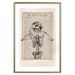 Wall Poster Lady Skeleton - unusual vintage-style fantasy with a newspaper background 129099 additionalThumb 16