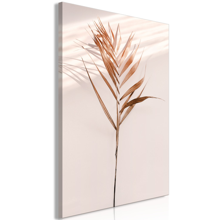 Canvas Art Print Exotic Shade (1-part) vertical - palm leaves in sepia motif 129499 additionalImage 2