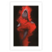 Wall Poster King of the Oceans - abstract shark amidst redness on a black background 129799 additionalThumb 25
