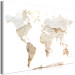 Canvas Print Raw World (1-piece) Vertical - world map in wall texture 131699 additionalThumb 2