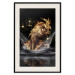 Wall Poster Golden Dream - abstract golden figure of a woman in water on a black background 132199 additionalThumb 19