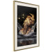 Wall Poster Golden Dream - abstract golden figure of a woman in water on a black background 132199 additionalThumb 4