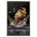 Wall Poster Golden Dream - abstract golden figure of a woman in water on a black background 132199 additionalThumb 21