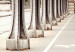 Poster Pont de Bir-Hakeim - bike path with column architecture in sepia 132299 additionalThumb 11