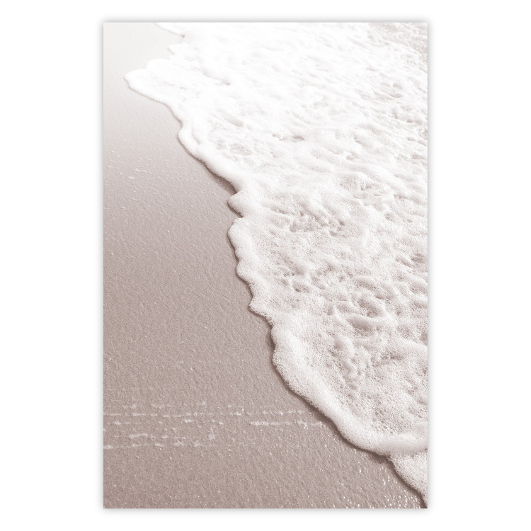 Poster Seaside Stroll - summer beach landscape composition with sea wave 135299