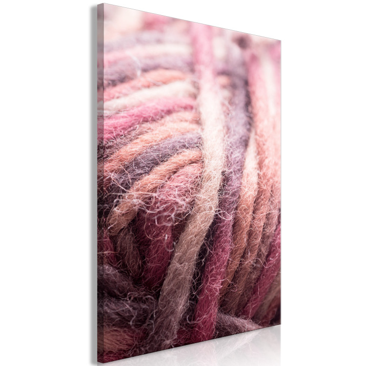 Canvas Pink balls of yarn - Modern photo in pastel colors 135699 additionalImage 2