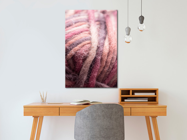 Canvas Pink balls of yarn - Modern photo in pastel colors 135699 additionalImage 3