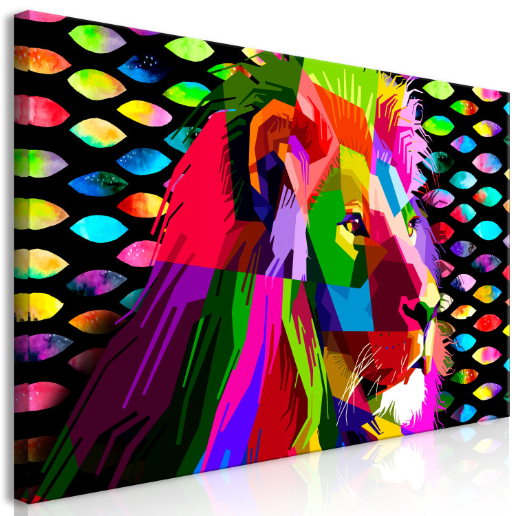 Large canvas print Rainbow Lion II [Large Format] 136399 additionalImage 3