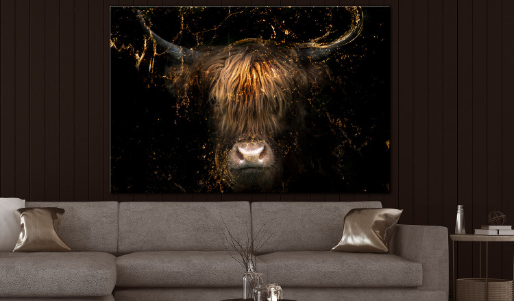 Large canvas print Golden Bull [Large Format] 138699 additionalImage 4