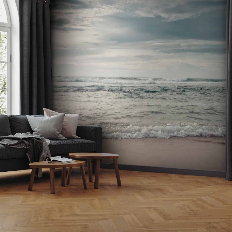 Wall Mural Tranquil space - seascape with waves and sandy beach 138799