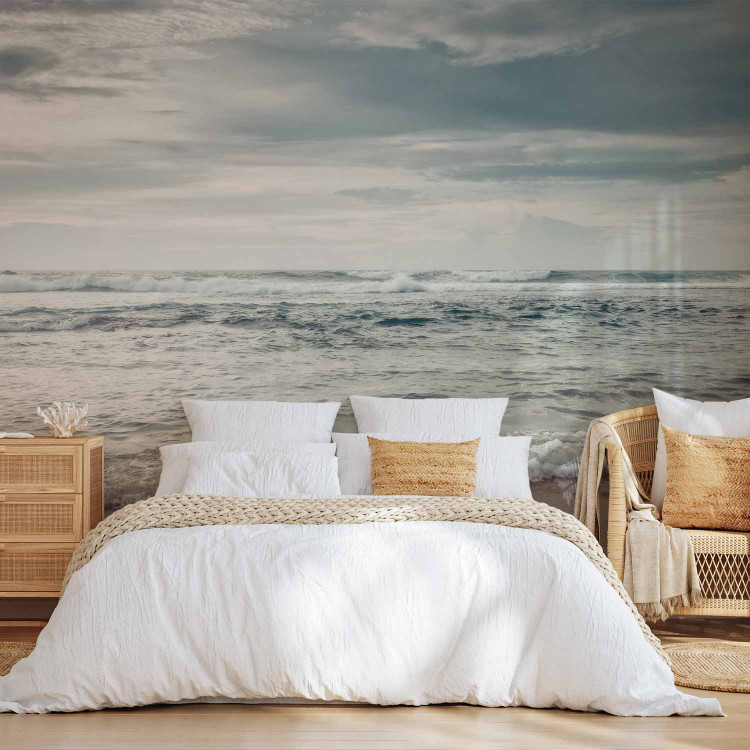 Wall Mural Tranquil space - seascape with waves and sandy beach 138799 additionalImage 2