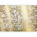 Wall Mural Abstraction - white patterned background with bubble marks on gold background 142699 additionalThumb 5