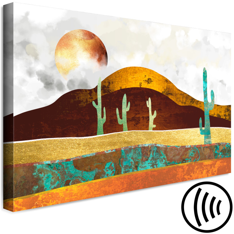 Canvas Print Cactus Landscape (1-piece) Wide - desert landscape in sunlight 142999 additionalImage 6
