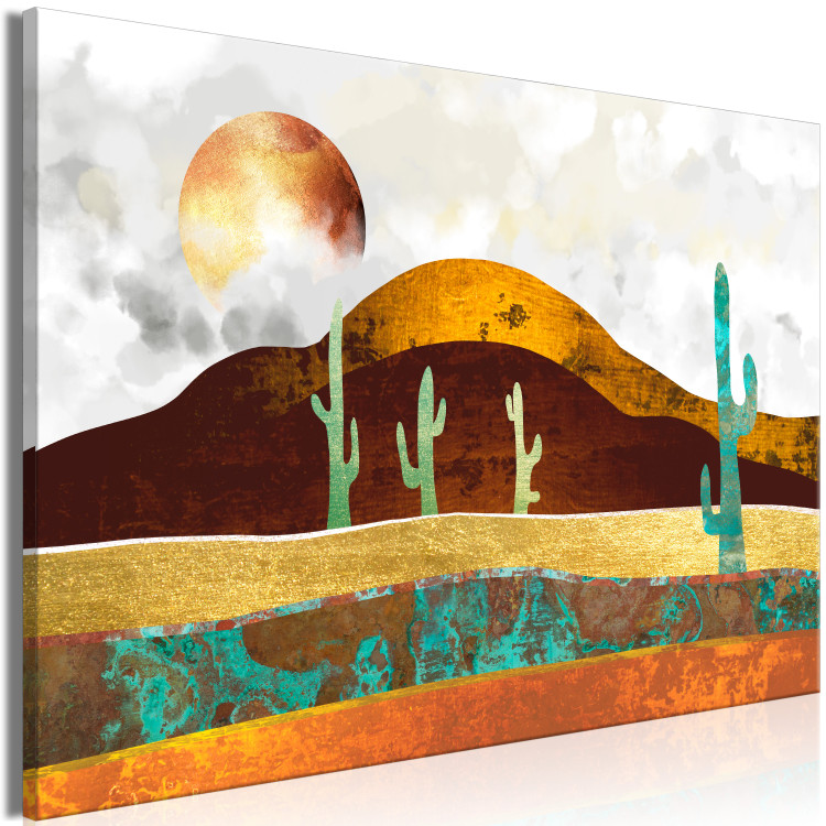 Canvas Print Cactus Landscape (1-piece) Wide - desert landscape in sunlight 142999 additionalImage 2