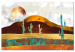 Canvas Print Cactus Landscape (1-piece) Wide - desert landscape in sunlight 142999
