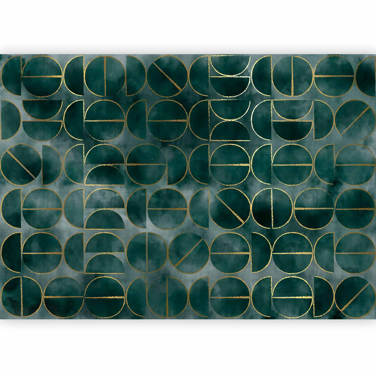 Wall Mural Gold abstraction - geometric composition in art deco style frame 143199 additionalImage 5