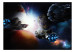 Photo Wallpaper Children's landscape - cosmos motif with planets and spaceships 143499 additionalThumb 1