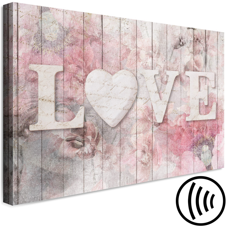 Canvas Print Love Poetry (1-piece) Wide - wooden English text 143699 additionalImage 6