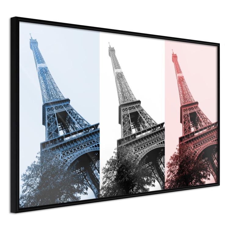 Poster Paris Collage - Three Photos of the Eiffel Tower in the National Colors of France 144799 additionalImage 5
