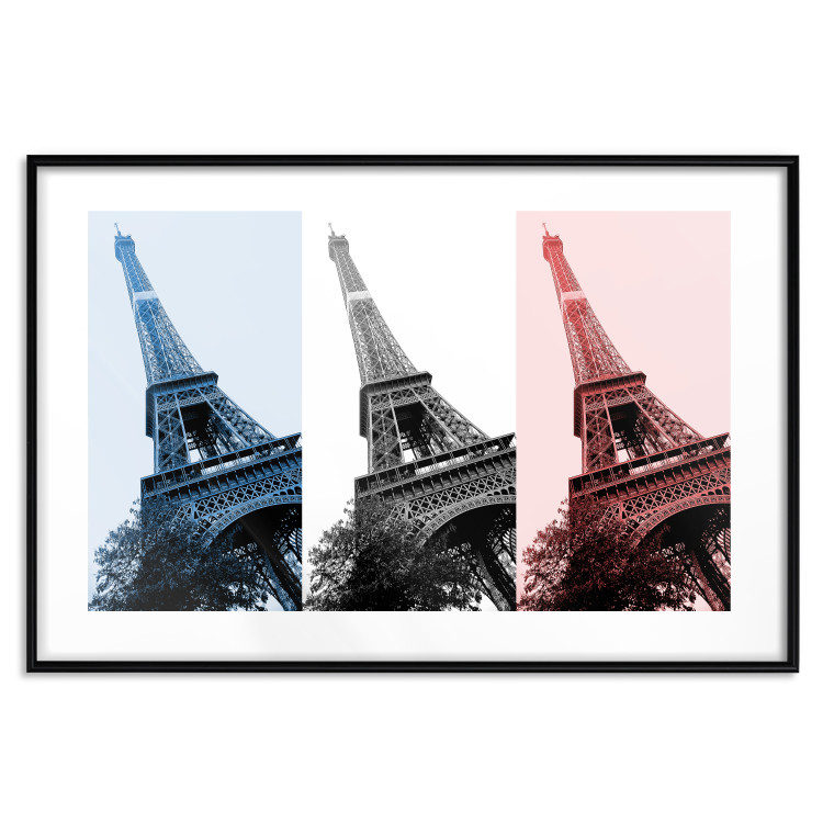 Poster Paris Collage - Three Photos of the Eiffel Tower in the National Colors of France 144799 additionalImage 19