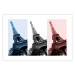 Poster Paris Collage - Three Photos of the Eiffel Tower in the National Colors of France 144799 additionalThumb 18