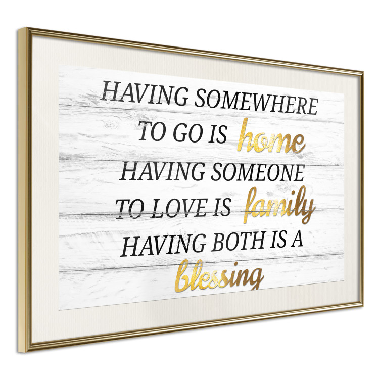 Wall Poster Homemade Sentence - Inscription With Golden Words on the Background of White Boards 145299 additionalImage 10