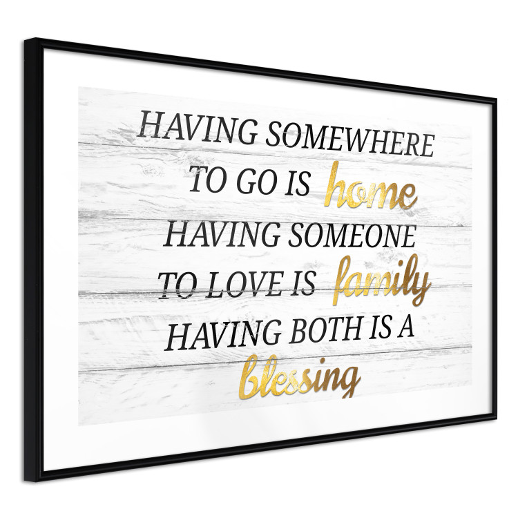 Wall Poster Homemade Sentence - Inscription With Golden Words on the Background of White Boards 145299 additionalImage 7