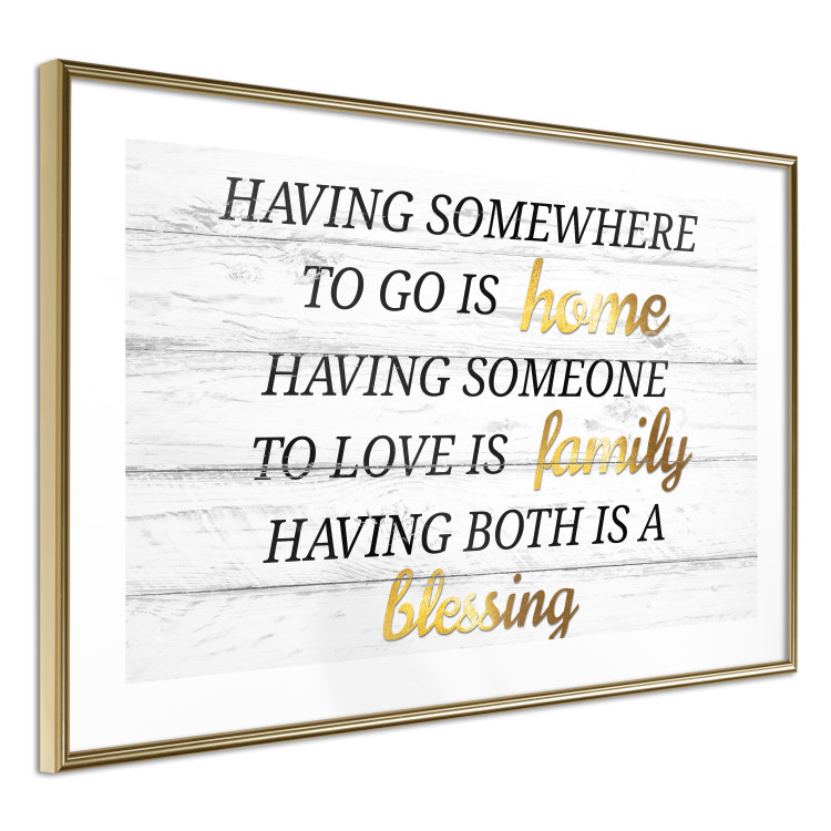 Wall Poster Homemade Sentence - Inscription With Golden Words on the Background of White Boards 145299 additionalImage 8