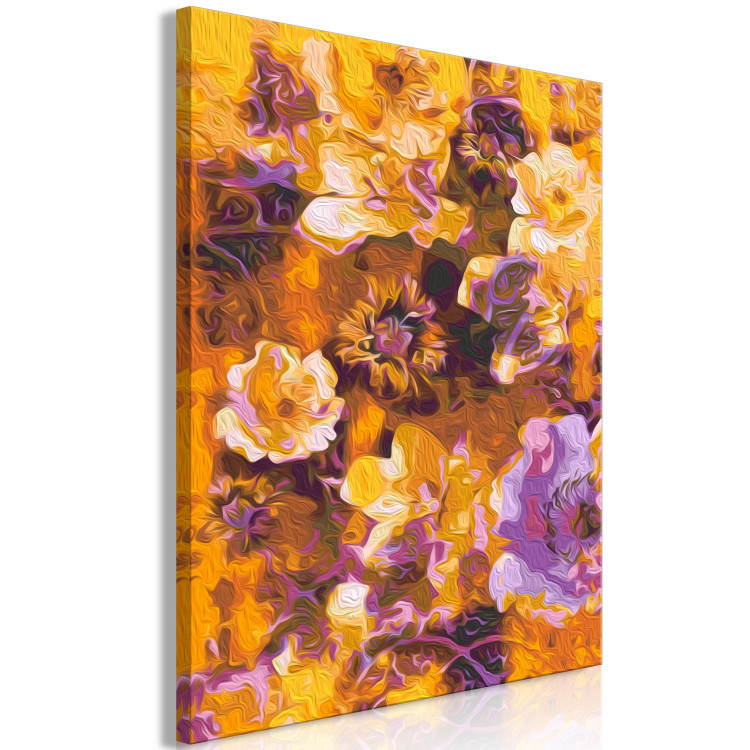 Paint by number Caramel Garden - Blooming Flowers in White and Purple Colors 146199 additionalImage 7