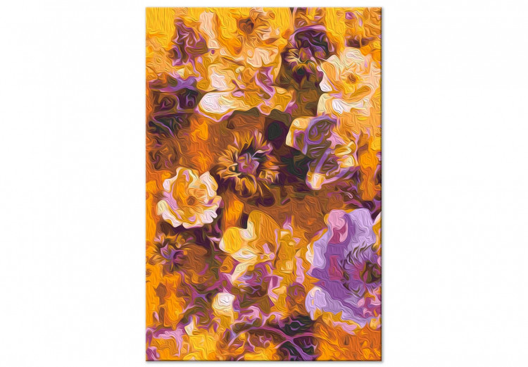 Paint by number Caramel Garden - Blooming Flowers in White and Purple Colors 146199 additionalImage 4