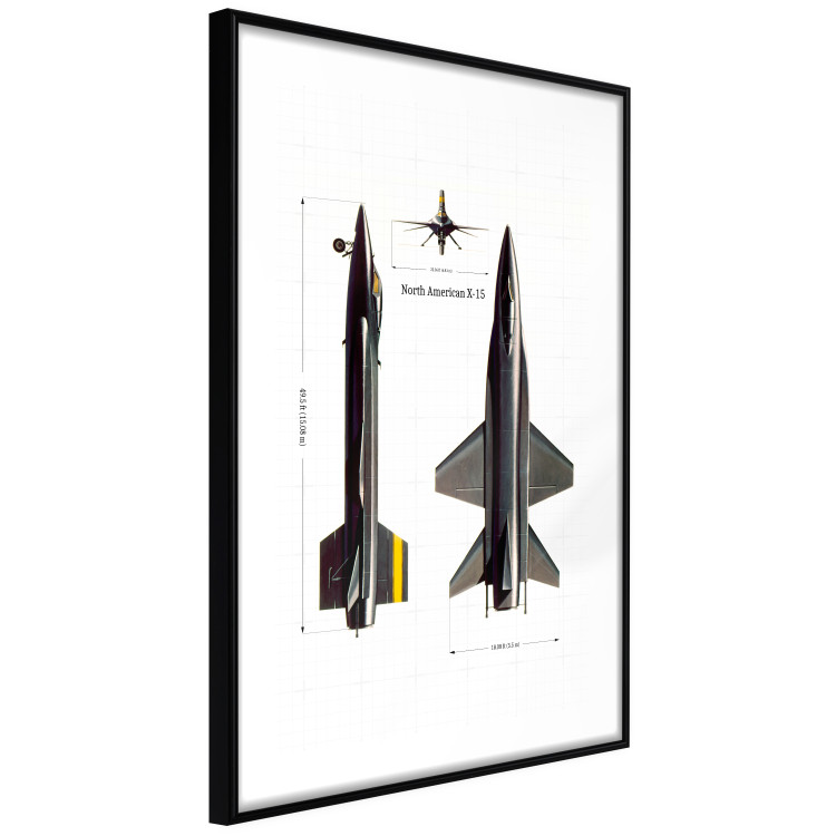 Wall Poster North American X-15 - Rocket Plane in Projection with Dimensions 146299 additionalImage 5