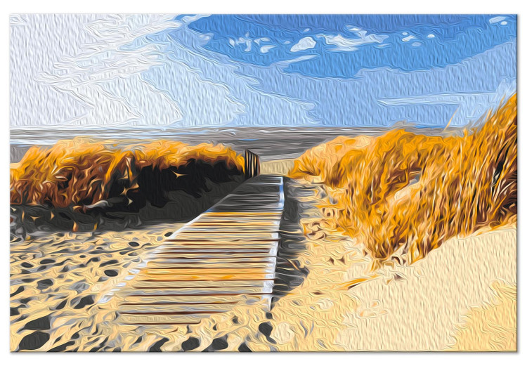 Paint by number Seaside View - Summer Beach Landscape With Golden Sand 149799 additionalImage 3