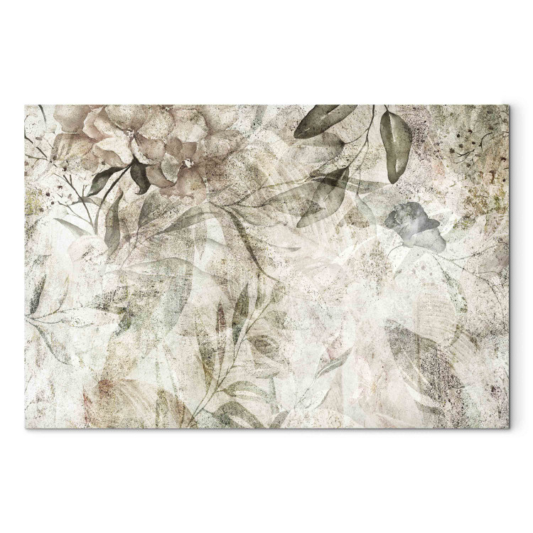 Canvas Print Beautiful Background - A Flower Motif on an Old Surface in Patina Colors 151199 additionalImage 7