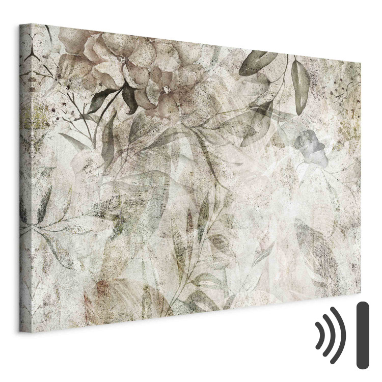 Canvas Print Beautiful Background - A Flower Motif on an Old Surface in Patina Colors 151199 additionalImage 8