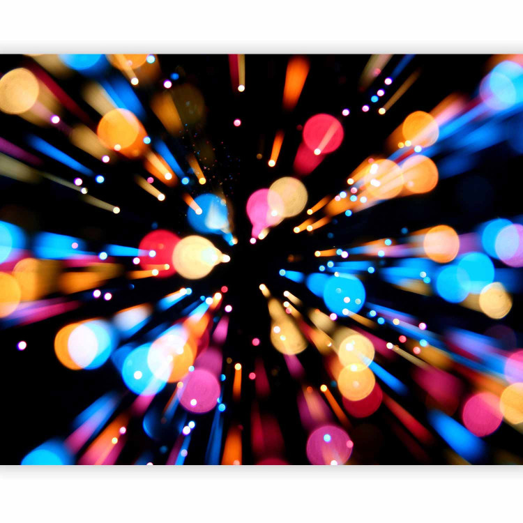 Photo Wallpaper City lights - abstract coloured lights in a black tunnel 97599 additionalImage 5